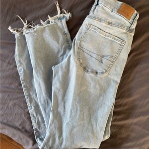 American Eagle Outfitters Distressed Skinny Kick Jeans